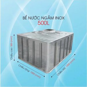 Bể nước ngầm Inox có sẵn 500l